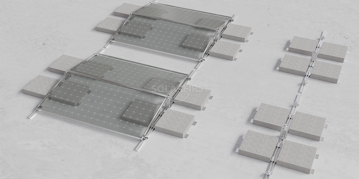 #flat roof solar mounting kit for residential aging building