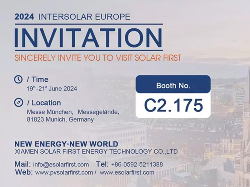انضم إلى Solar First في معرض Intersolar Europe 2024