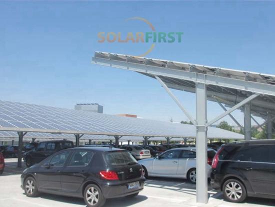Steel solar ground carport mounting