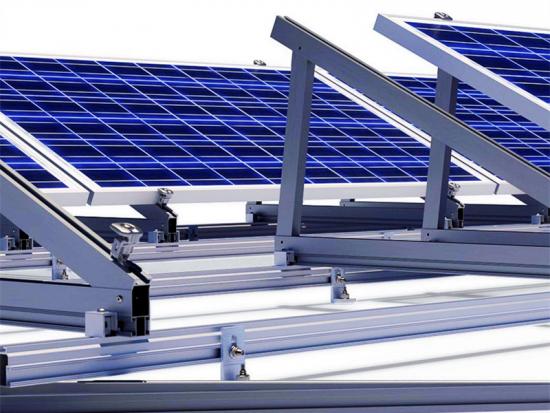 Adjustable triangle mounting system solar bracket on roof