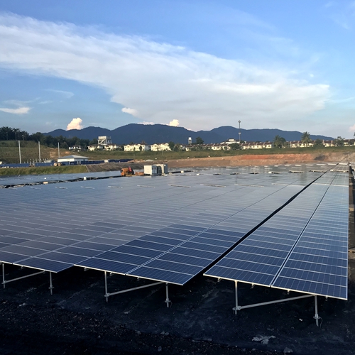 60.4mw مشروع الأرض الشمسية الموجودة في ماليزيا في عام 2017
